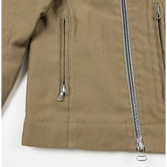 Wings + Horns Moto Jacket Men's Small Corduroy Brown Riders Asymmetrical Zip - Picture 7 of 14